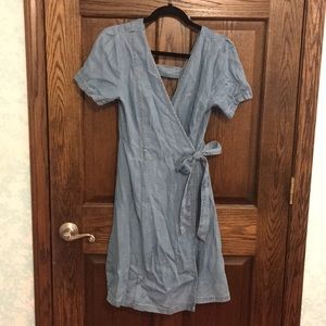 NWT Francesca’s Denim Wrap Dress
